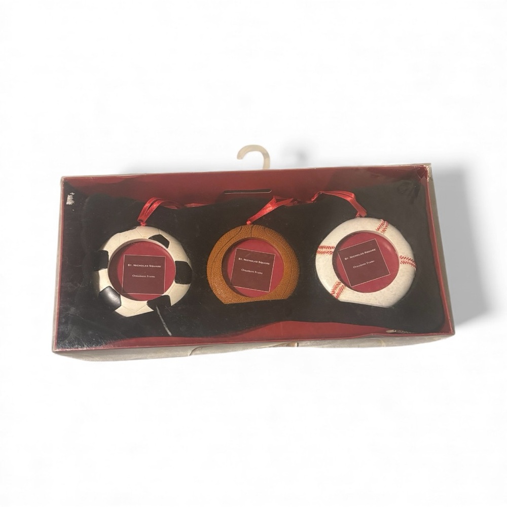 St. Nicholas Square Sports Ball Picture frame Ornaments - Set of 3 from Kohls